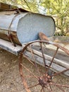 Antique Water Wagon in Southwestern Garden Nursery Royalty Free Stock Photo