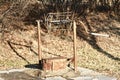 Antique water well in a Chinese village Royalty Free Stock Photo