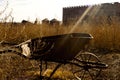 Antique Wheel Barrow Royalty Free Stock Photo