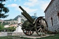 Historical Canon on Display, Kalavryta Church, Peloponnese, Greece