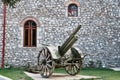 Historical Canon on Display, Kalavryta Church, Peloponnese, Greece