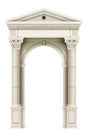 Antique white colonnade with Ionic columns Royalty Free Stock Photo