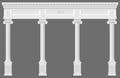 Antique white colonnade