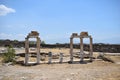 Antique white columns in pamukkale