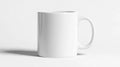Antique White Mug Mockup on White Background Royalty Free Stock Photo