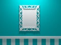 Antique white ornamented picture frame Royalty Free Stock Photo