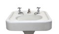 Antique white sink isolated. Royalty Free Stock Photo