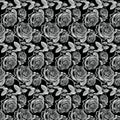 Antique White Vintage Roses on black background Royalty Free Stock Photo