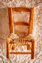 Antique wicker and wood chair