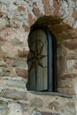 Antique window - architectural details of the Church of Saint Anthony known as Cape Skanderbeg, Albania