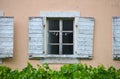 Antique windows in Budva ,Montenegro Royalty Free Stock Photo