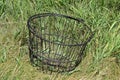 Antique wire basket for collecting eggs