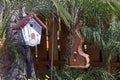 Antique wood birdhouses