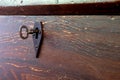 Antique Wood Chest Skeleton Key Lock