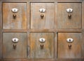Antique Wood Filing Cabinet Drawers
