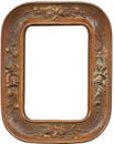 Antique wood frame Royalty Free Stock Photo