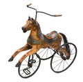 Antique Wood Horse Tricycle Bike