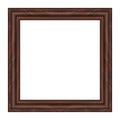 Antique wood picture frame isolated on white Royalty Free Stock Photo