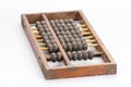 Antique wooden abacus on white Royalty Free Stock Photo