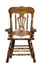 Antique wooden chair front view Royalty Free Stock Photo