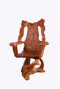 Antique wooden chair with isolated on white background. Royalty Free Stock Photo