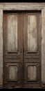 Antique Wooden Doors: Textured Paint Layers With Renaissance Influence Royalty Free Stock Photo