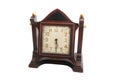 Antique wooden mantle clock Royalty Free Stock Photo