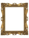 antique wooden ngold picture frame Royalty Free Stock Photo