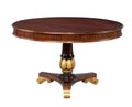 Antique wooden round table Royalty Free Stock Photo