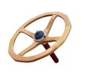 Antique Wooden Steering Wheel Royalty Free Stock Photo