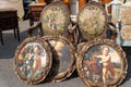 Antique Wooden Stuffed - Chairs and Antique Paintings Leaning Outside on the Street