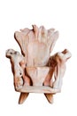 Antique wooden throne chair Royalty Free Stock Photo