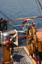 Antique Wooden Vessel Navigation Wheel