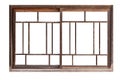 Antique wooden window frames