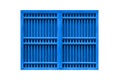 wooden window frames with blue bars isolated on a white blackground Royalty Free Stock Photo