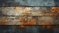 Antique worn-out wall texture with aged wood and rusty metal pattern