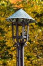 Antique wroght iron outdoor lamp