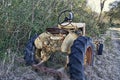 Yellow Rusted Tractor Royalty Free Stock Photo