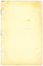 Antique,Yellowed Notebook Paper Royalty Free Stock Photo