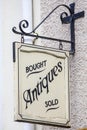 Antiques Bought and Sold Sign