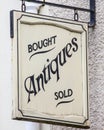 Antiques Bought and Sold Sign