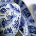 Antiques chinese pottery detail Royalty Free Stock Photo