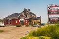 Antiques Country Store building on the side of the highway Royalty Free Stock Photo