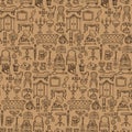 Antiques Doodle Seamless Pattern