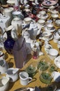 Antiques market glass Royalty Free Stock Photo