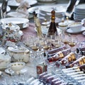 Antiques of the nineteenth century for sale on a flea market in Tbilisi Royalty Free Stock Photo