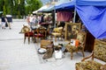 Antiques sale at the Independence Square, Zakopane Royalty Free Stock Photo