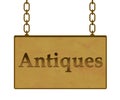 Antiques Signboard Royalty Free Stock Photo