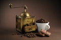 Antiquity coffee machine Royalty Free Stock Photo