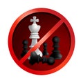 Antiracism sign - in chess game metaphor Royalty Free Stock Photo